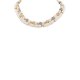 Wood Layered Stone Bead Necklace